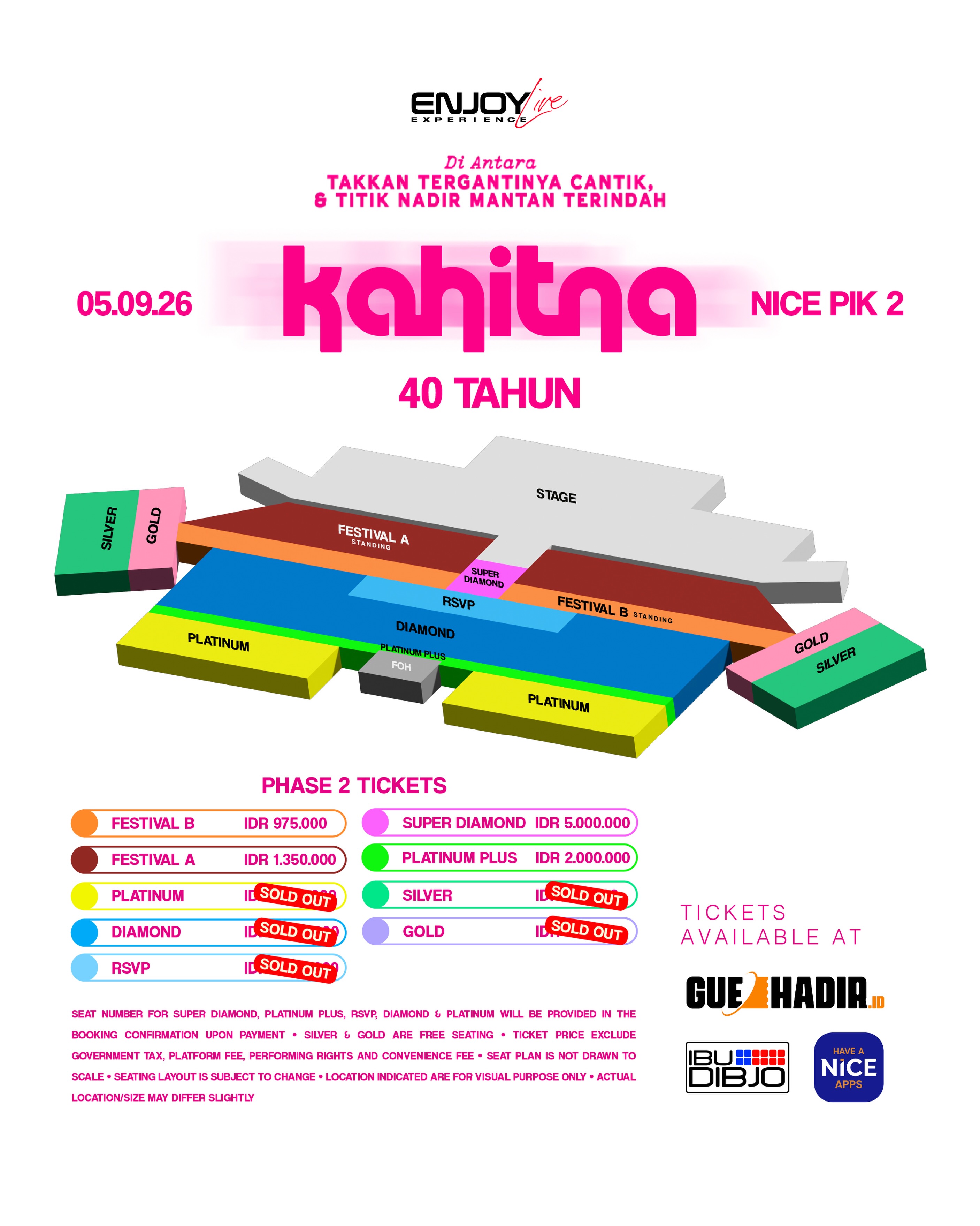 Denah venue Kahitna 40 Tahun